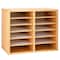 Adiroffice Medium Oak, MDF Wood, 12 in W, 16.5 in L, 20.15 in D ADI500-12-MEO-MK - alternate 1